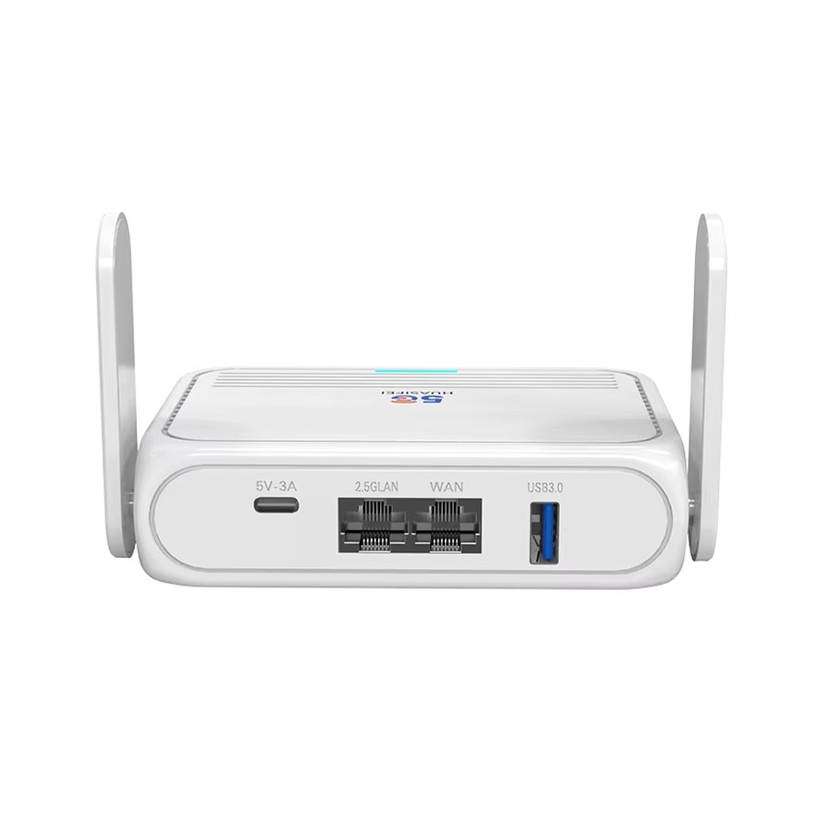 Huasifei WH3000 Pro — задняя панель: питание Type-C 5V/3A, порт 2.5G LAN, WAN, USB 3.0
