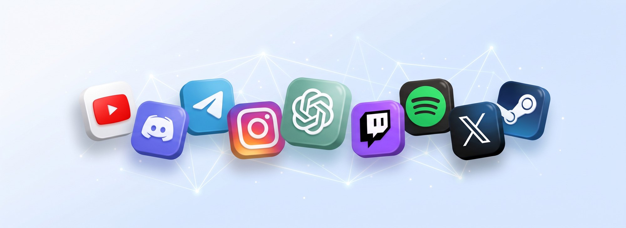 Сервисы, которые снова работают: YouTube, Discord, Telegram, Instagram, ChatGPT, Twitch, Spotify, X, Steam
